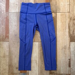 lululemon athletica womens Royal Blue Leggings Sz 4